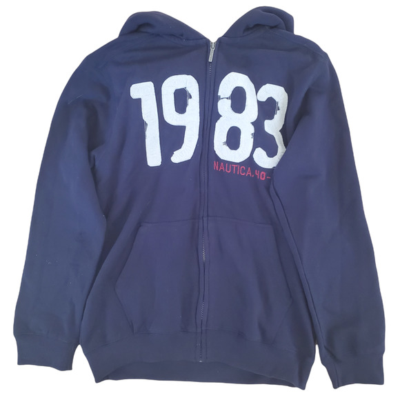 NEW Nautica Boys Zip-up Hoodie Medium - Picture 1 of 8